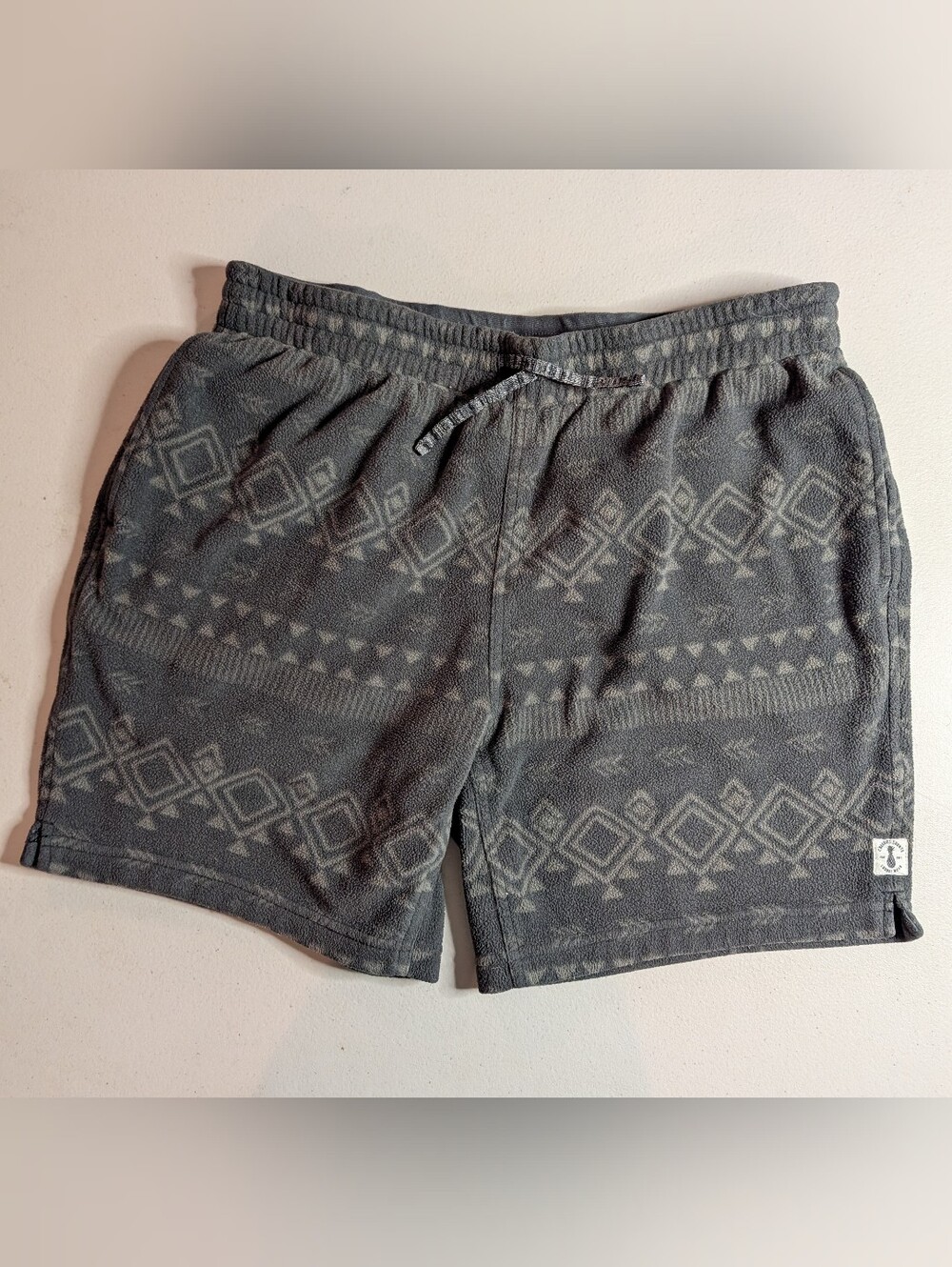 Chubbies Grey Geometric Fleece Athletic Shorts